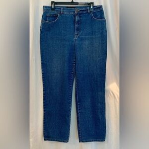Jones New York Straight Leg High Rise Denim Jeans Size 14